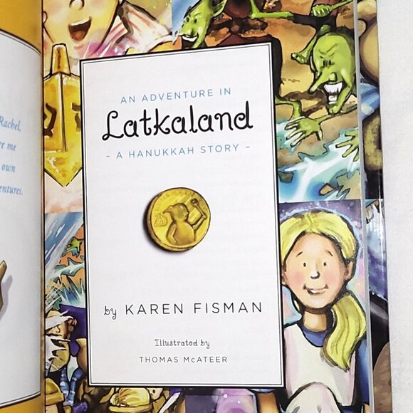 An Adventure in Latkaland Hanukkah Story SIGNED Karen Fisman Thomas McAteer HC - Picture 6 of 9